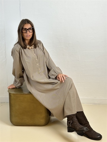 GASPAR Luna Stripe Dress 2507723 Kjole Brown